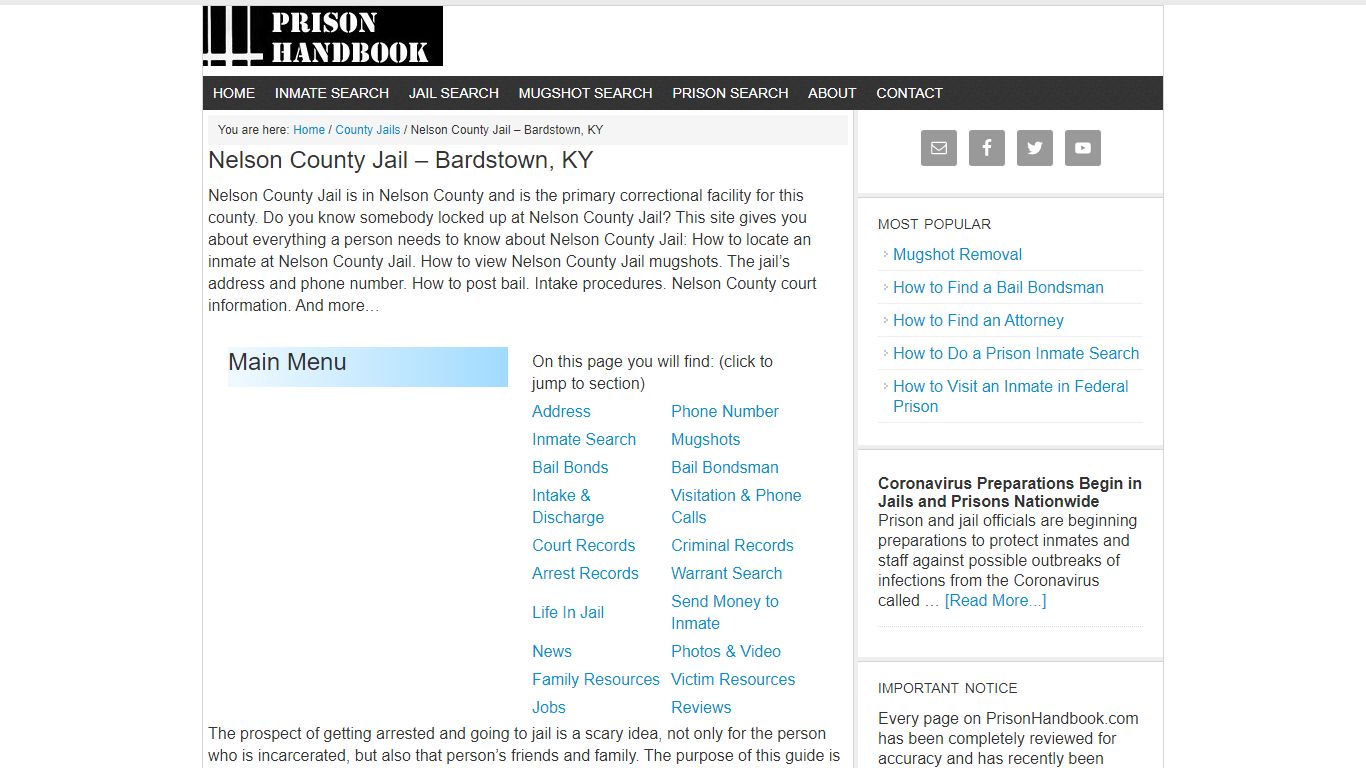 Nelson County Jail – Bardstown, KY